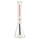 illadelph glass short beaker red 17 inch water pipe bong