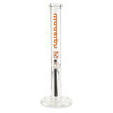 illadelph glass short straight tube orange water pipe for smoking herbs