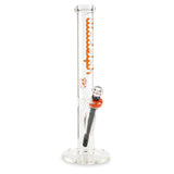 illadelph glass short straight tube orange with black illadelph downstem