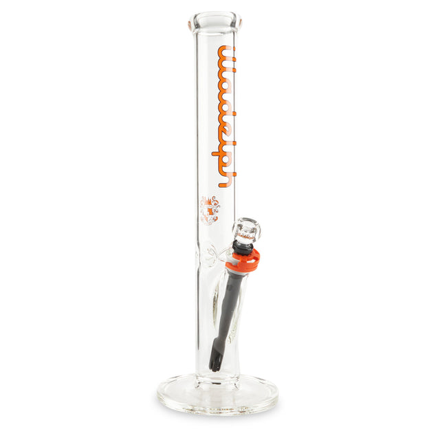 illadelph glass short straight tube orange with black illadelph downstem