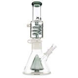 MAV Glass Slitted Pyramid Beaker Coil Transparent Black