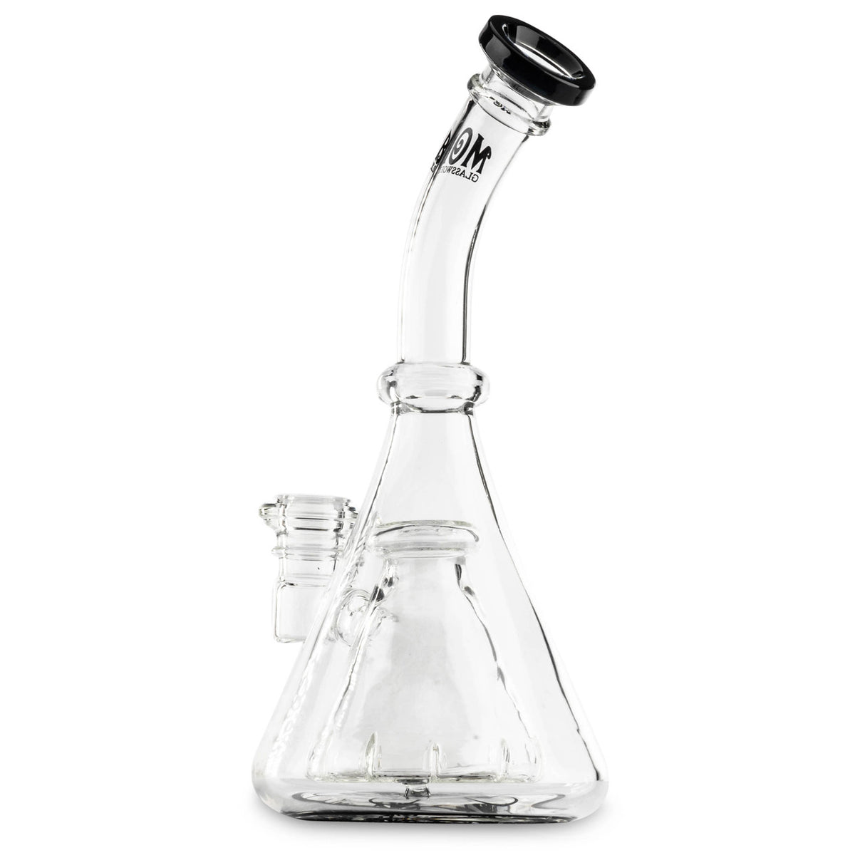 MOB Glass Black Collins Percolator Bubbler used for smoking dry herbs
