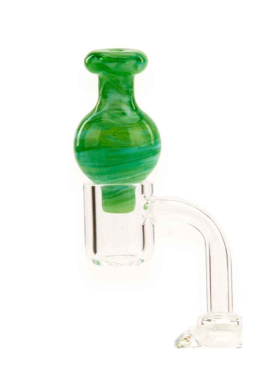 MOB Glass Swirl Carb Cap for Quartz Bangers Green