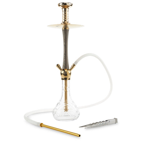 MOB Madera Silver Hookah with Wood Finish