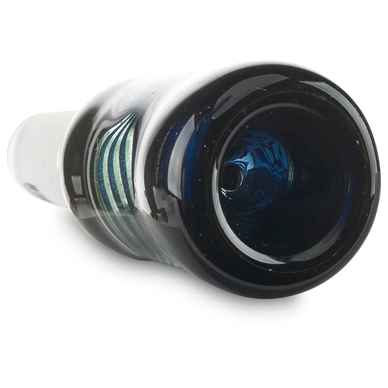 black and teal wig wag 14mm slide for dry herb