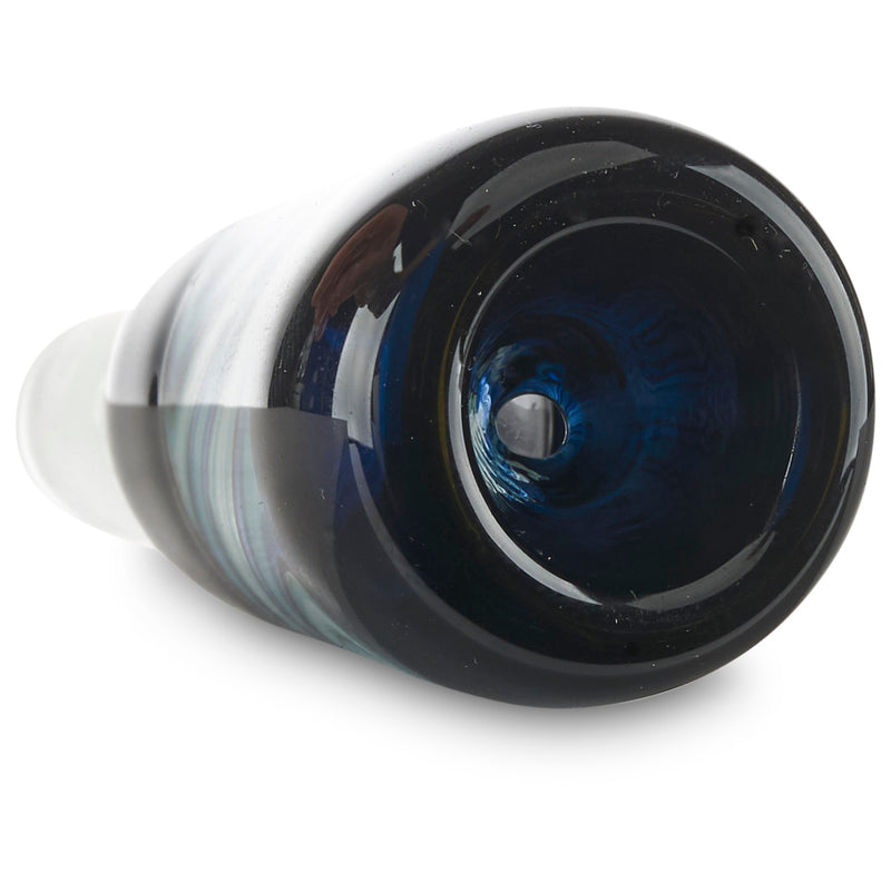 blue and green 14mm male slide for dry herb