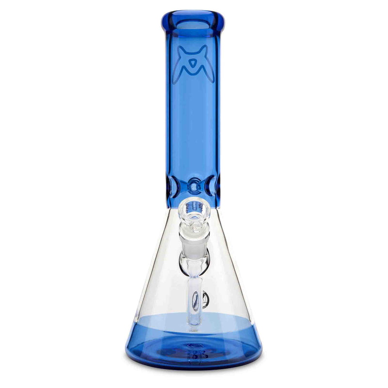 Mav Glass Full Color 18in Beaker water pipe for dry herb blue