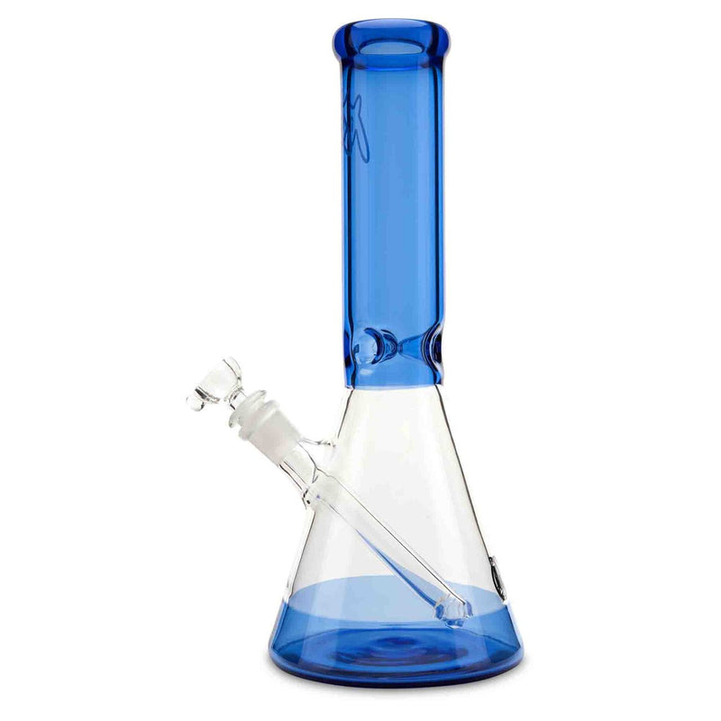 Mav Glass Full Color 18in Beaker water pipe for dry herb blue