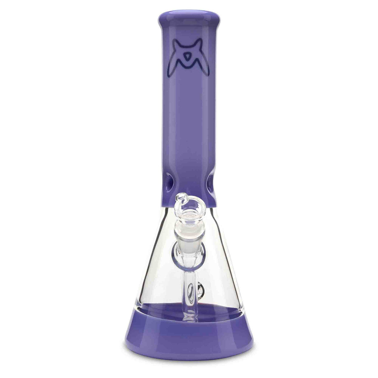 Mav Glass Full Color 18in Beaker water pipe for dry herb purple
