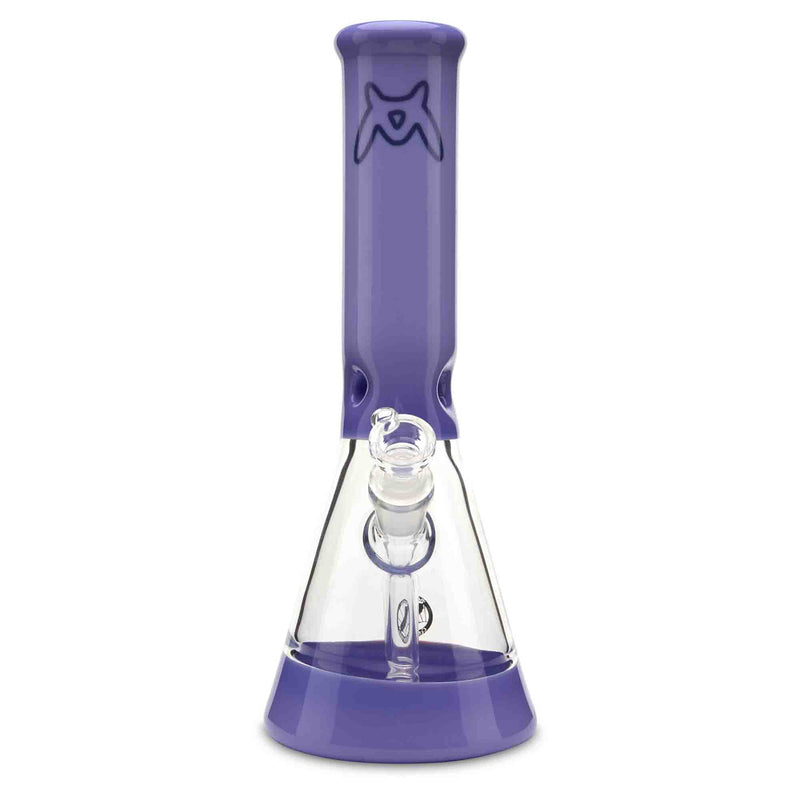 Mav Glass Full Color 18in Beaker water pipe for dry herb purple