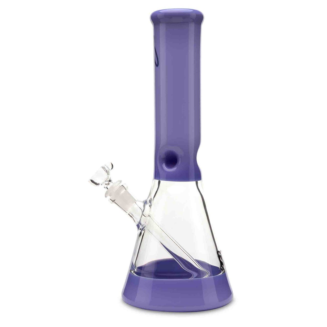 Mav Glass Full Color 18in Beaker water pipe for dry herb purple