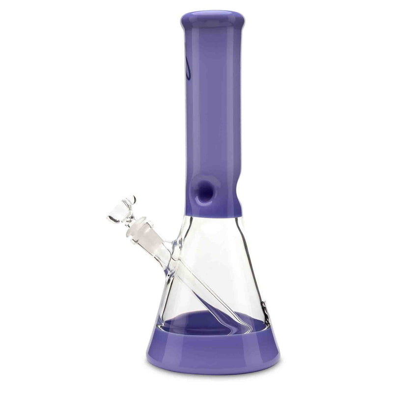 Mav Glass Full Color 18in Beaker water pipe for dry herb purple