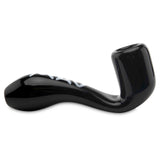 MAV Glass Sherlock Mini glass dry herb hand pipe side view black