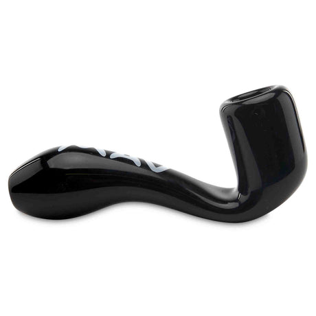 MAV Glass Sherlock Mini glass dry herb hand pipe side view black