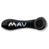 MAV Glass Sherlock Mini glass dry herb hand pipe top view black
