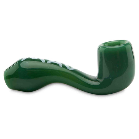 MAV Glass Sherlock Mini glass dry herb hand pipe side view forest