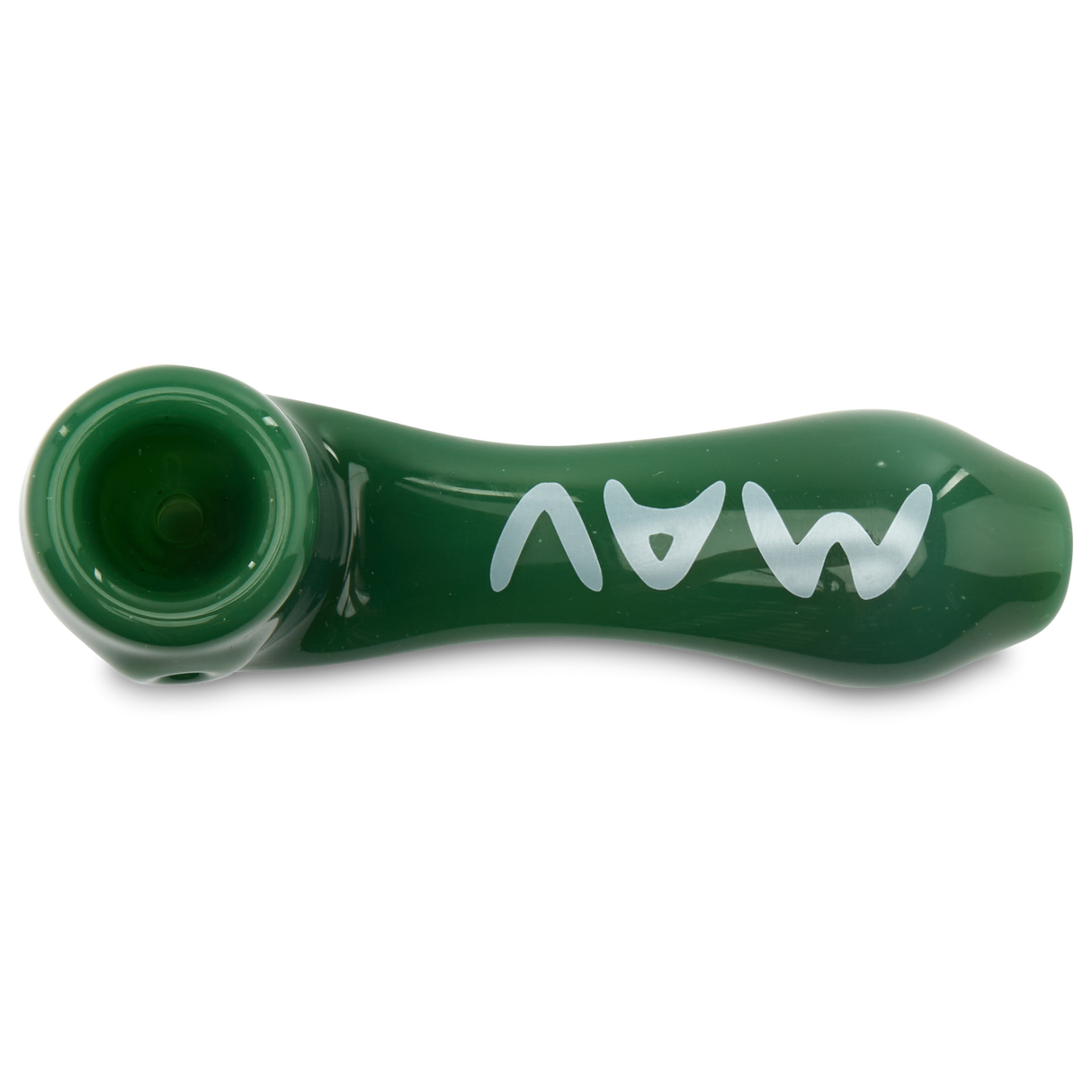 MAV Glass Sherlock Mini glass dry herb hand pipe top view forest