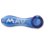 MAV Glass Sherlock Mini glass dry herb hand pipe top view ink blue
