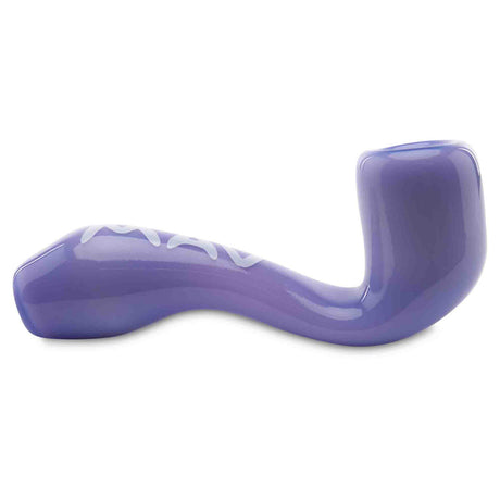 MAV Glass Sherlock mini glass dry herb hand pipe side view Purple