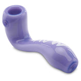 MAV Glass Sherlock Mini glass dry herb hand pipe top view purple