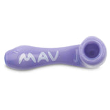 MAV Glass Sherlock Mini glass dry herb hand pipe top view purple