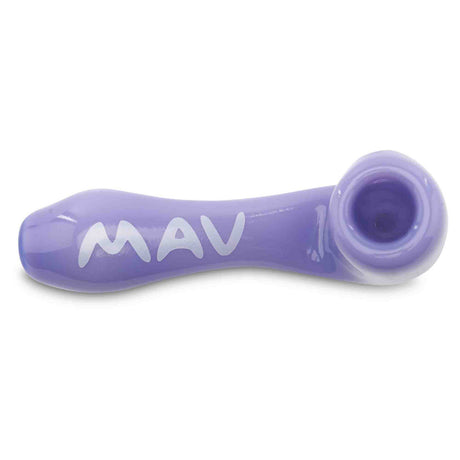 MAV Glass Sherlock Mini glass dry herb hand pipe top view purple