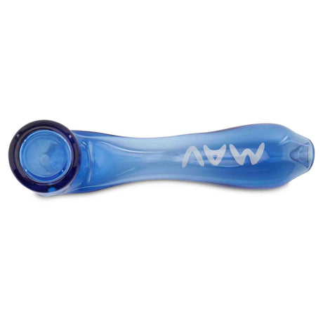MAV Glass sherlock dry herb hand pipe top view white