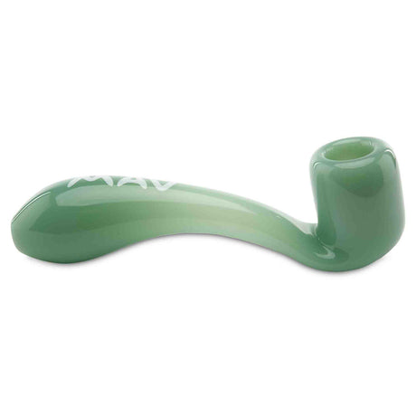 MAV Glass sherlock dry herb hand pipe side view Seafoam