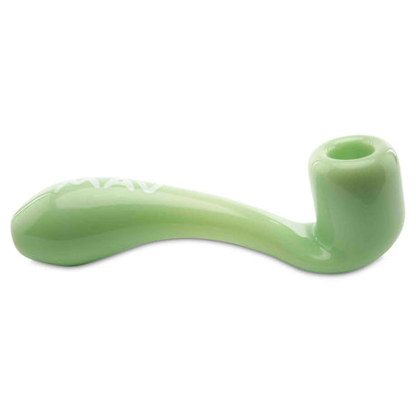 MAV Glass sherlock dry herb hand pipe side view Slime