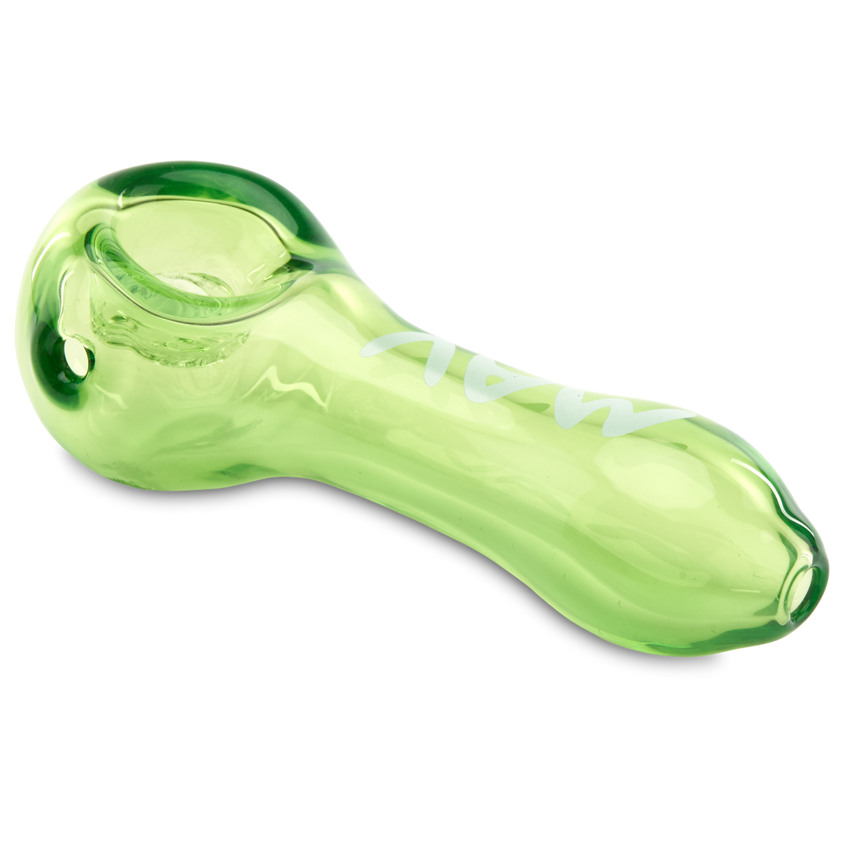MAV Glass Professional Dry Herb Hand Pipe angled view ooze