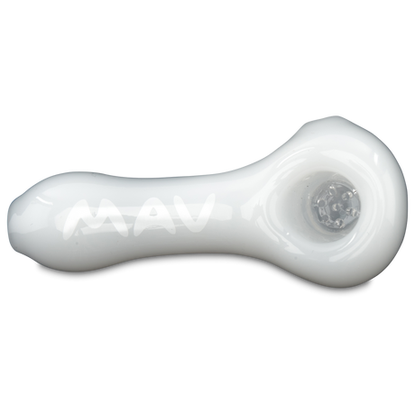 MAV Glass Professional Dry Herb Hand Pipe tio view white