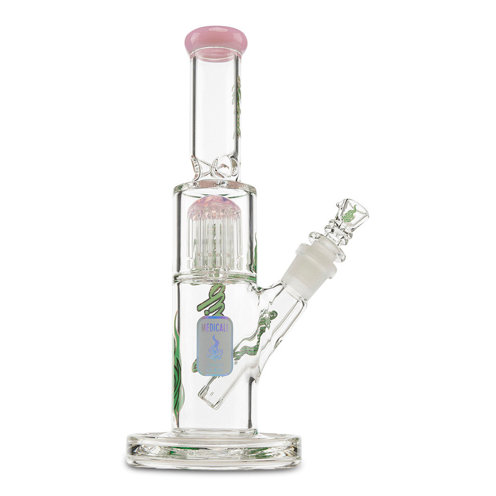 Medicali 10" 8-Tree Straight water pipe for dry herb