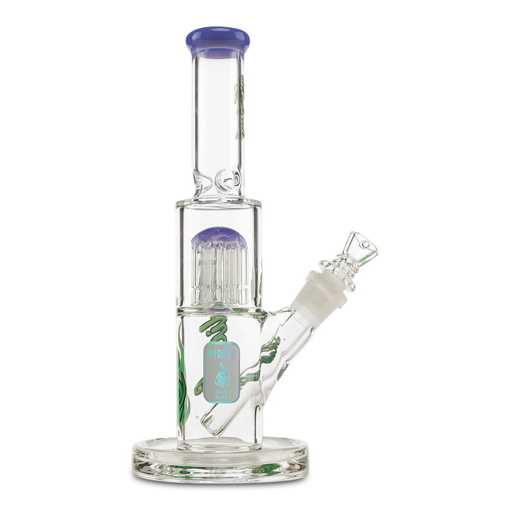 Medicali 10" 8-Tree Straight water pipe for dry herb