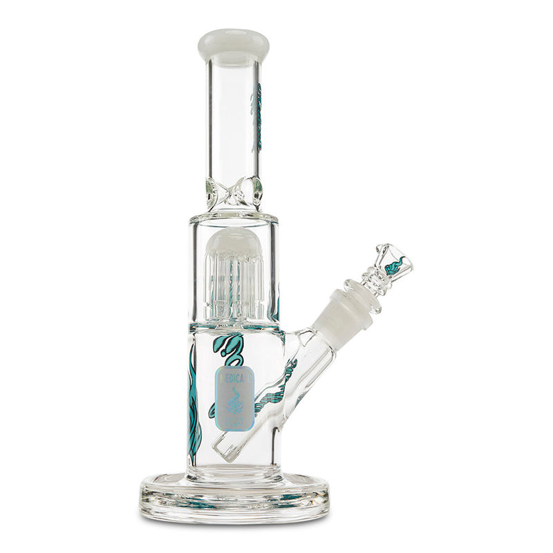 Medicali 10" 8-Tree Straight water pipe for dry herb