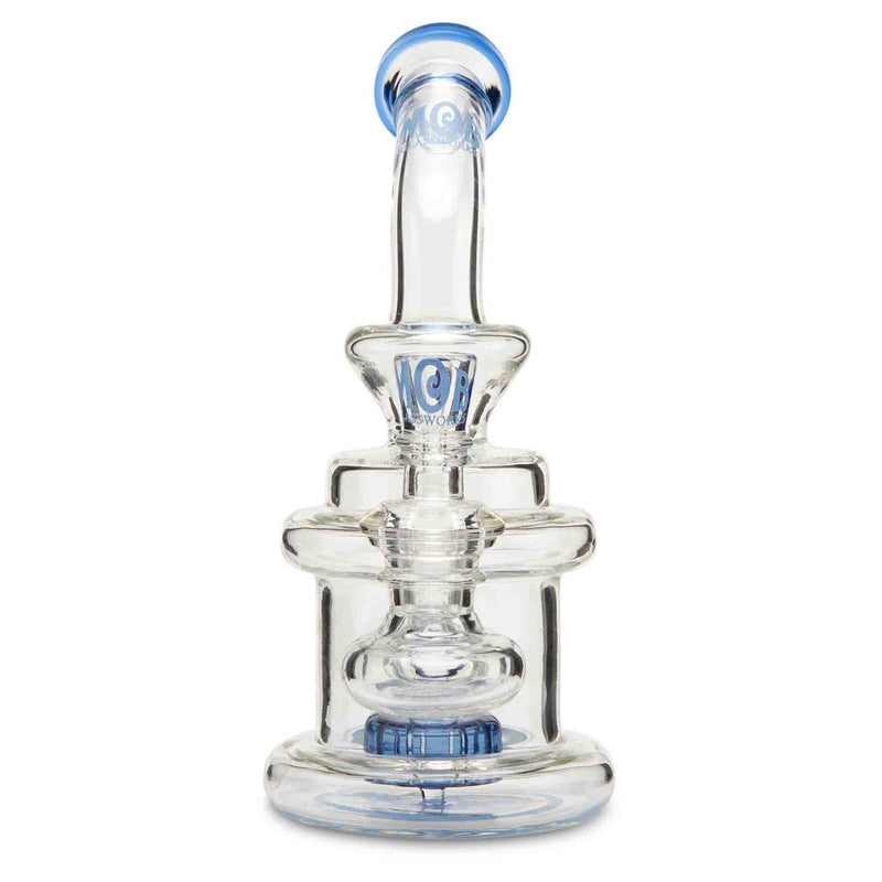 MOB Glass Apex water pipe for dry herb blue