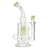 MOB Glass Internal Klein Recycler Rig  Premium Thick Scientific Glass Green Slyme Color