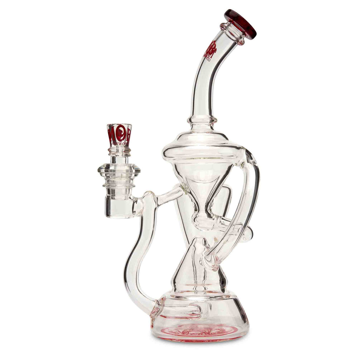 MOB Glass Zenith Recycler red concentrate pipe