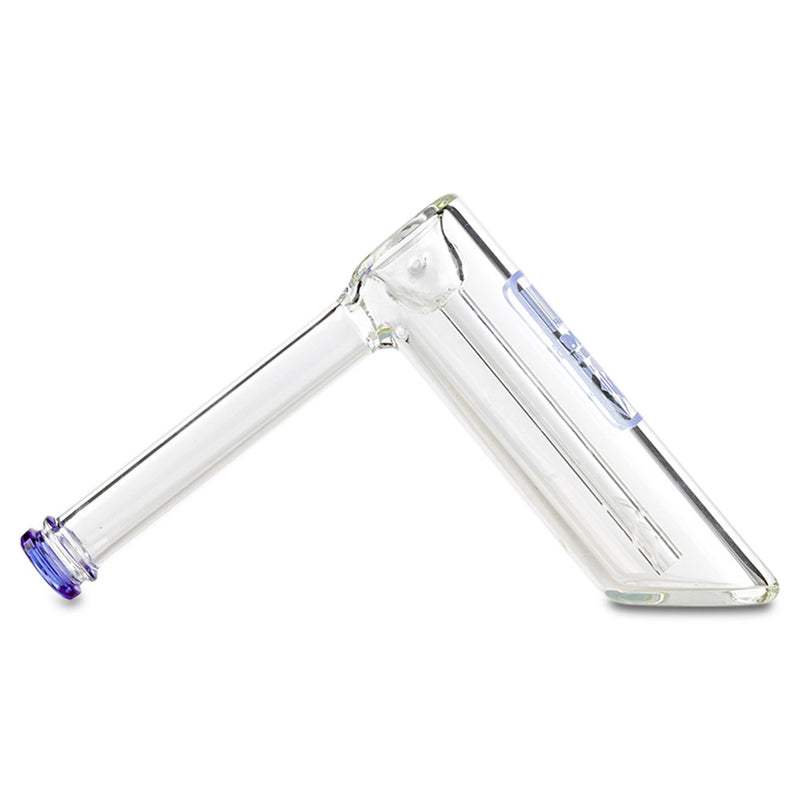 MOB Glass Hammer Bubbler Hand Pipes  side view on white background