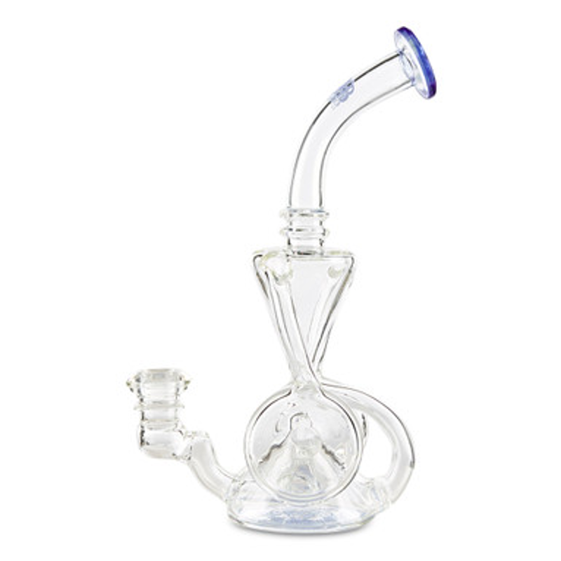 mob glass bong recycler dual disk