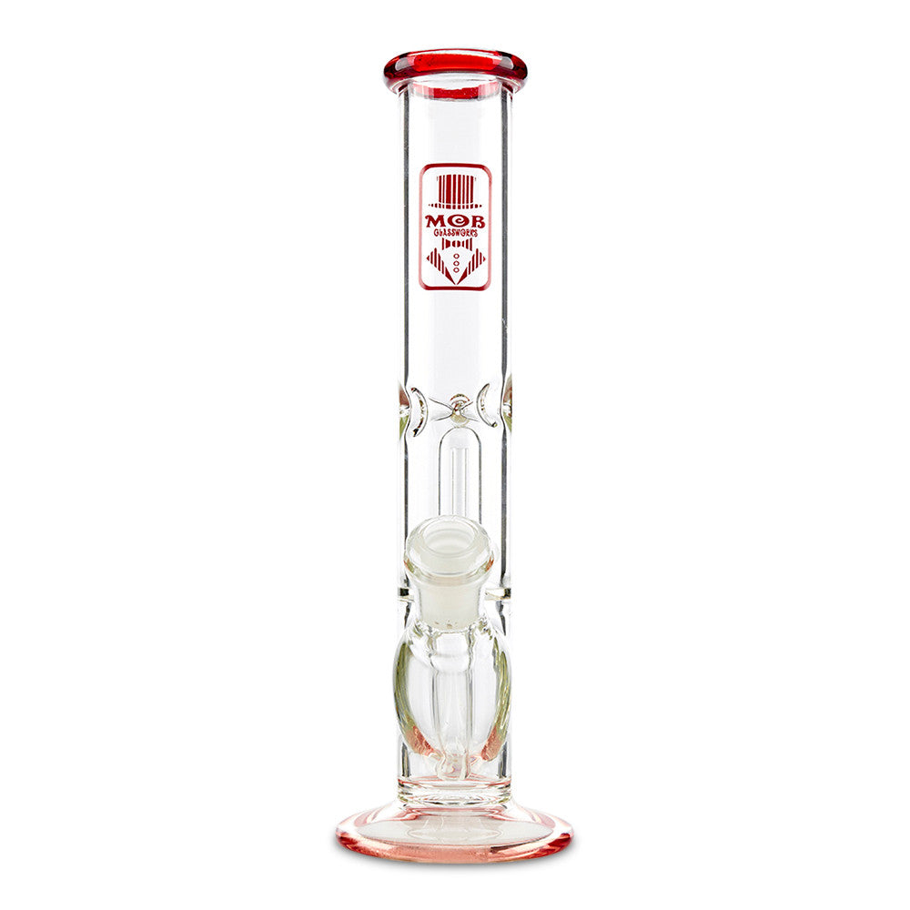Mob Glass Showerhead Straight Tube red