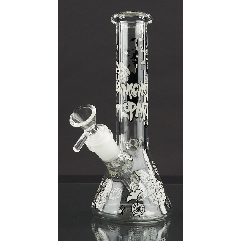 Glow Mini Beaker GLOW-ie V Print Water Pipe – CLOUD 9 SMOKE CO.