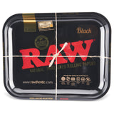 RAW Black Rolling Tray Silver