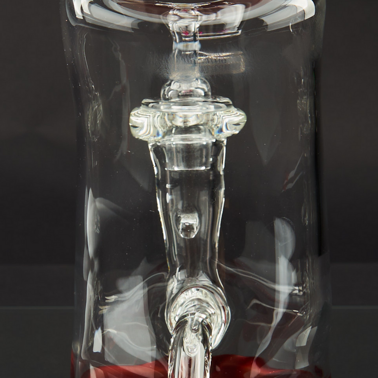 Skoeet Glass Spray Can Heady Dab Rig Clear/Red