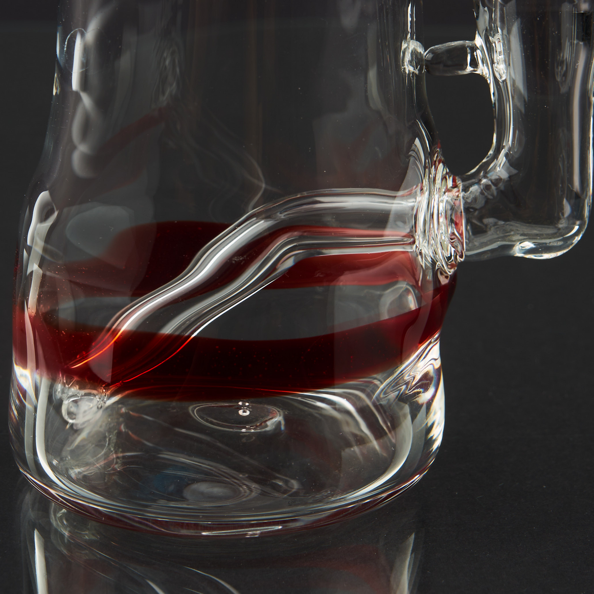 Skoeet Glass Spray Can Heady Dab Rig Clear/Red