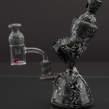 SOLD! Skoeet Glass Spray Can Heady Dab Rig Black/White Wig Wag