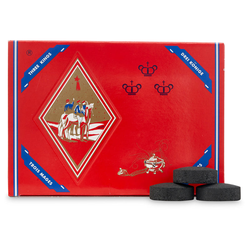 three kings large 40mm quick light hookah coals