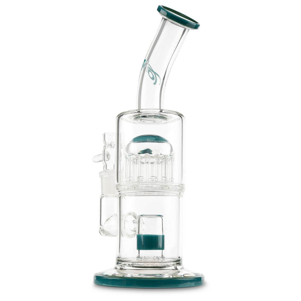 toro glass froth to 13 arm tree aqua azul and forest green colored water pipes
