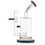 toro glass jet aqua azul and yellow colored male dab rig