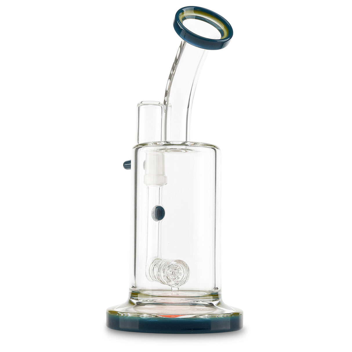 toro glass jet aqua azul and yellow high end dab rig for dabbing wax