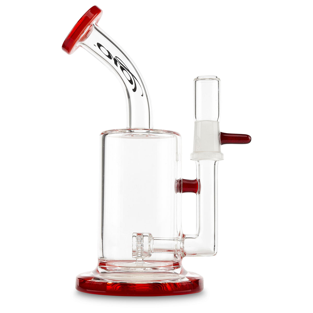 toro glass jet red and orange 14mm male jointed rig for wax and oil